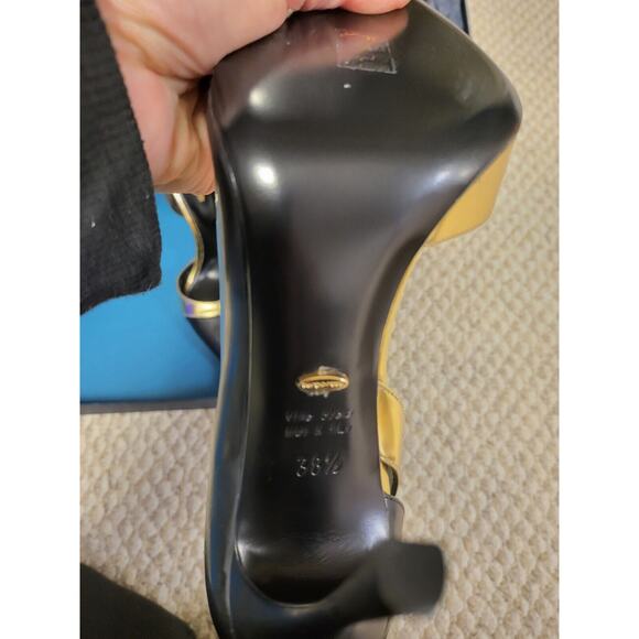 sergio rossi Size 37 1/2 Black And Gold Pump - Picture 7 of 11